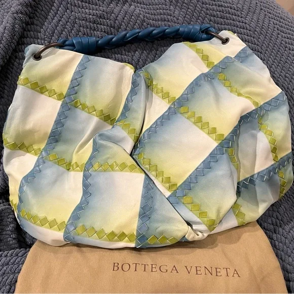 Large hobo bag…unique colors. Soft leather with suede interior. Middle zipper. - Picture 1 of 4